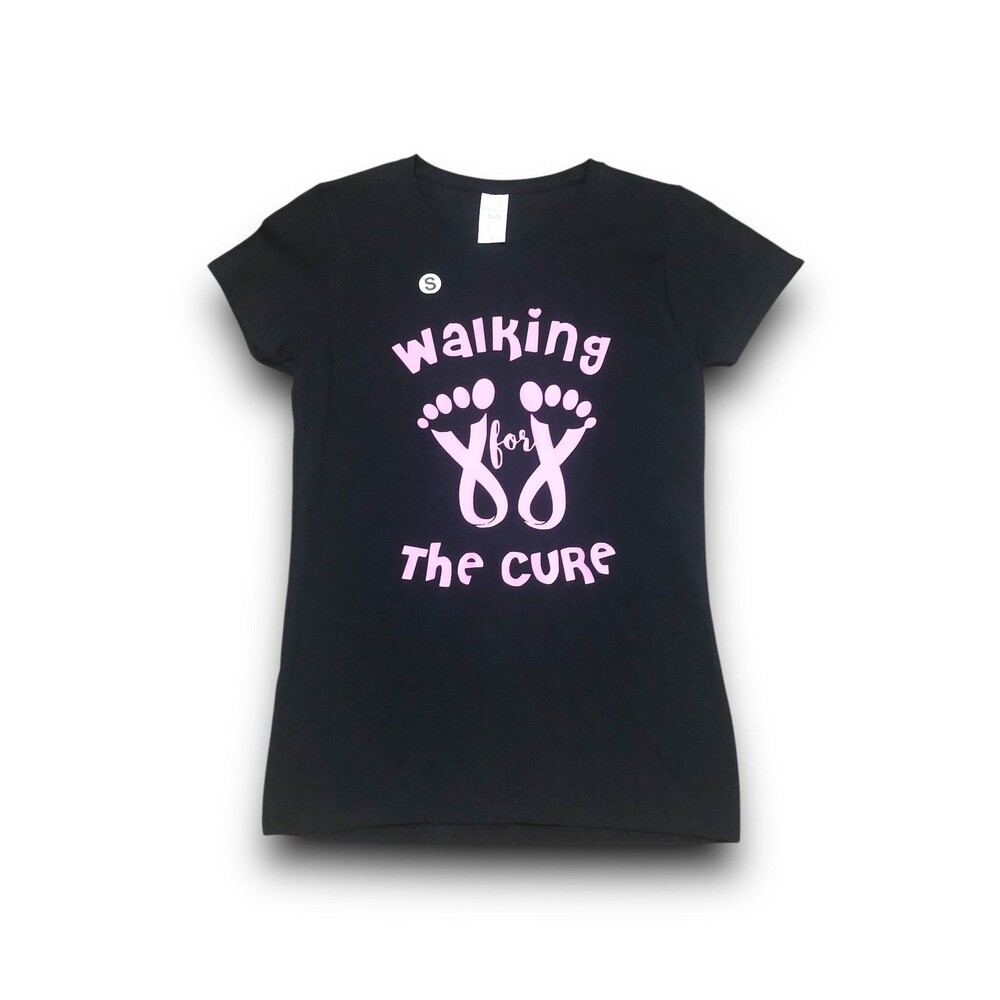 Women's "Walking for the Cure" Graphic T-Shirt - Small